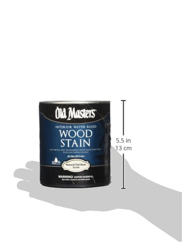 Old Masters 1 Quart 35716117 76104 Water-Based Wood Stain, Natural, Color
