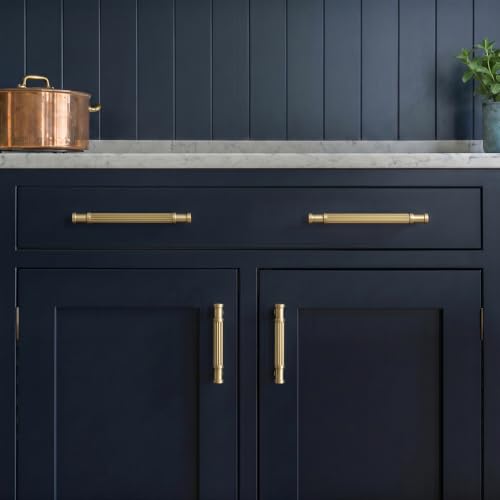 Goo-Ki 6 Pack Stripes Cabinet Pulls Champagne Bronze Drawer Handles, 7.56 Inch c-c Modern Dresser Pulls Zinc Alloy & Aluminium Kitchen Cabinet Hardware,3210UBR-192 - color: Champagne Bronze, size: 7.56"(192mm) Center-Center