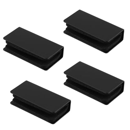 UTALAND 4Pcs Black Glass Clip Strikes Plate for 4-6mm Frameless Glass - color: Black