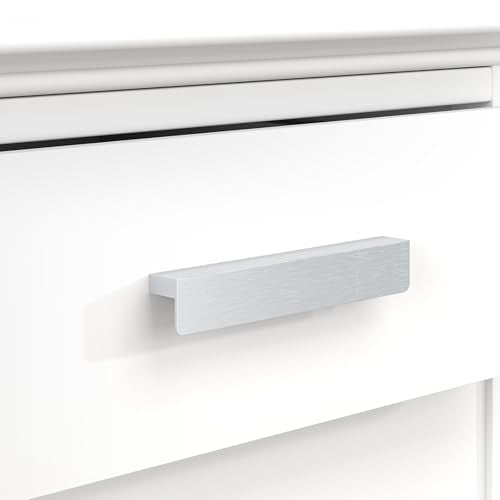 Peaha 10 Pack 6-5/16" Brushed Nickel Cabinet Handles Finger Edge Pulls - color: Brushed Nickel, size: 6-5/16" Hole Center