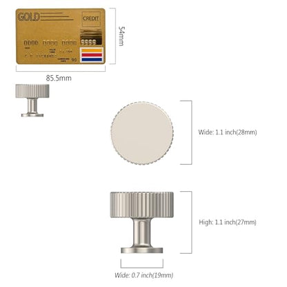 Amerdeco 10 Pack Brushed Satin Nickel Cabinet Knobs - color: Brushed Satin Nickel, size: 1"/25MM