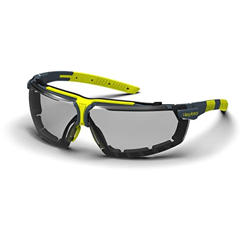 HexArmor VS300 Safety Glasses with Adjustable Side Arms Z87+ for Men and Women - color: Grey 23% With Gasket / Anti Fog Anti Scratch, size: Single