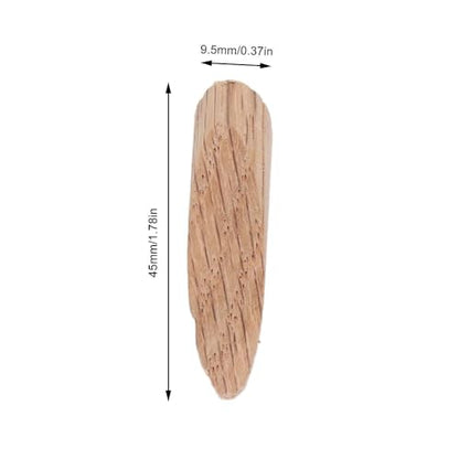 50Pcs 9.5mm Oak Wood Plugs - Solid Wood Pocket Hole Plugs Pine Stoppers for Woodworking, Dowel Caps with Smooth Finish