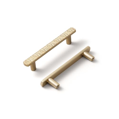 Goo-Ki 3-3/4 Inch（96mm） Hole Centers Luxurious & Sturdy Zinc Alloy Cabinet Handls,Champagne Bronze Cabinet Pulls for Kitchen,Drawer,Cupboard & Wardrobe,6 Pack - color: Champagne Bronze, size: 3.8 inch (96 mm) Hole Centers, style: Pulls With No Backplate