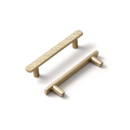 Goo-Ki 3-3/4 Inch（96mm） Hole Centers Luxurious & Sturdy Zinc Alloy Cabinet Handls,Champagne Bronze Cabinet Pulls for Kitchen,Drawer,Cupboard & Wardrobe,6 Pack - color: Champagne Bronze, size: 3.8 inch (96 mm) Hole Centers, style: Pulls With No Backplate