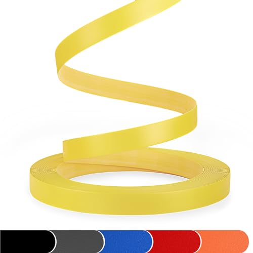 PVC Edge Banding, 3/4" x 25ft Non Glued Chrome Yellow Edge Banding for Table Cabinet Furniture Trim - color: Yellow, size: 3/4 Inch