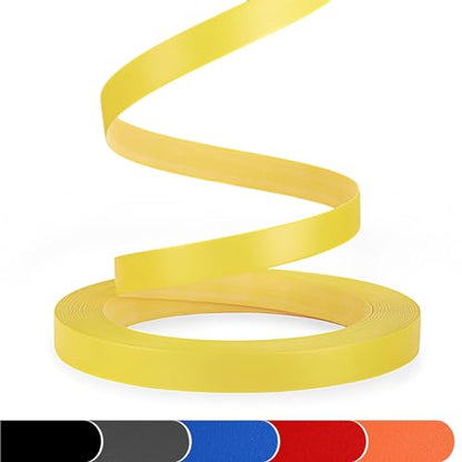 PVC Edge Banding, 3/4" x 25ft Non Glued Chrome Yellow Edge Banding for Table Cabinet Furniture Trim - color: Yellow, size: 3/4 Inch