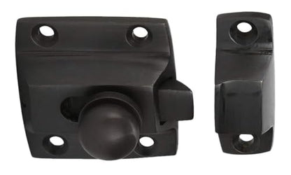 A29 Cabinet Latch, Solid Brass, Twist Knob Design, Oil Rubbed Bronze - color: Oil Rubbed Bronze