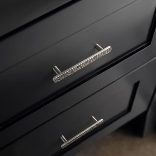 Goo-Ki 3-3/4 Inch （96mm） Hole Centers Luxurious & Sturdy Zinc Alloy Cabinet Handls,Satin Nickel Cabinet Pulls for Kitchen,Drawer,Cupboard & Wardrobe,6 Pack - color: Satin Nickel, size: 3.8 inch (96 mm) Hole Centers, style: Pulls With No Backplate