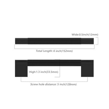 Asidrama 10 Pack 5 inch Matte Black Knurled Cabinet Handles - color: Matte Black, size: 5" Hole Center(128mm)