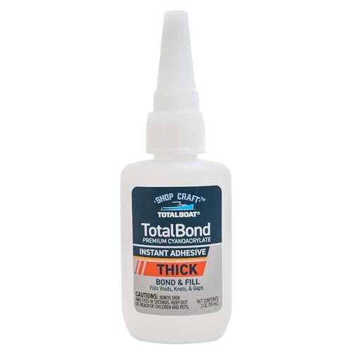 TotalBoat TotalBond Clear Super Glue Adhesive, Thick CA Glue - 2 oz Bottle - style: Thick
