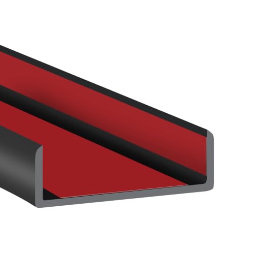 Rubber Edge Trim, Flexible Self-Adhesive U Shaped Peel and Stick Edge Banding, 1-3/4"(44.5mm) U Channel Edge Protector, Edge Guards for Woods, Furniture, 20Ft, Black Color - color: Black, size: Fit 1-3/4" - L20'
