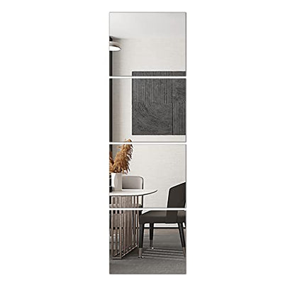 Delma Glass Full Length Wall Mirror Tiles, 14'' x 12'' 4PCS - size: 14''x12''-4PCS