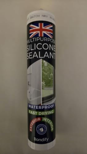Waterproof Clear Silicone Caulk for Window & Door, Kitchen & Bathroom, Silicone Sealant Clear, Solvent Free, 10oz Cartridge, Ideal for Sink, Sanitary, Bath, Shower Sealant, Window Frame Sealant - size: CLEAR - 1PC