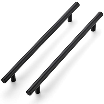 Ravinte Matte Black Cabinet Handles 11-3/10"Length,8-13/16" Hole,10 Pack - size: 11-3/10 Inch（8-13/16 Inch Hole Center）