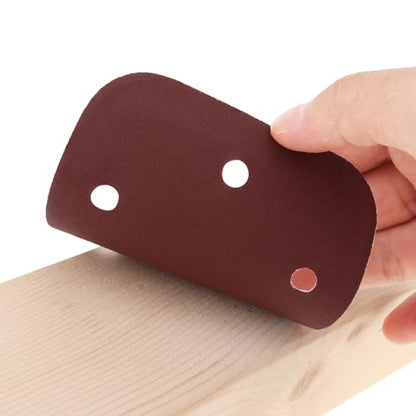 ChgImposs 60 Pcs Mouse Detail Sander Sanding Paper, 5 Hole Sanding Pads 80 150 240 320 400 600 Grit 10 Each of, Hook and Loop Sandpaper Pads for Palm Sander