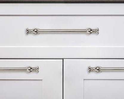 10 Pack 3 Inch Hole Center Polished Nickel Cabinet Pulls-Heavy Duty Solid Cabinet Handles Suitable for Cabinets, Dressers, Kitchens and Bathroom cabinets - color: Polished Nickel, size: 3 Inch hole center, style: 10-Pack