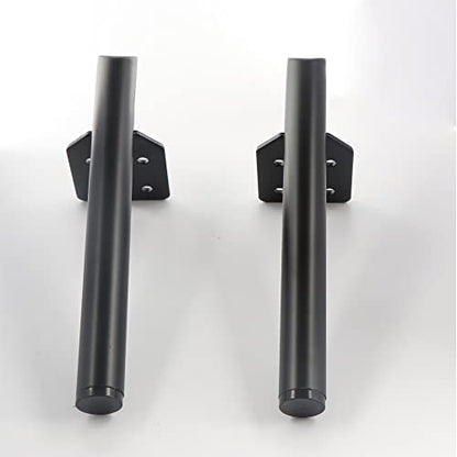Osring 6 Inch Furniture Cabinet Legs, Side-Mounted Metal Table Feet Black - color: Black, size: 6 Inch
