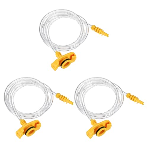 uxcell 3Pcs Air Tube 30cc Glue Adhesive Dispenser Syringes Connector Adapter Replacement for Industrial Glue Liquid Cartridge Dispensing Accessories, Yellow - color: Yellow, size: 30cc