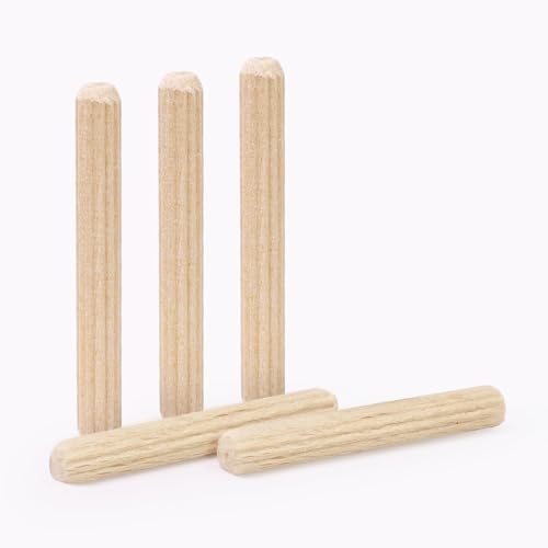 1/4" x 2" Wooden Dowel Pins - FoDau770 Beech Wood Dowel Rods - 200 Pcs - size: 1/4" x 2"