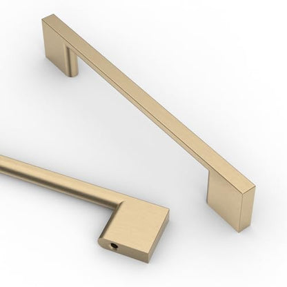 Asidrama 10 Pack 5 Inch(128mm) Brushed Brass Kitchen Cabinet Handles, Cabinet Pulls Kitchen Cabinet Hardware for Cupboard Drawer Pulls - color: Brushed Brass, size: 5" Hole Center(128mm), style: 10 Pack