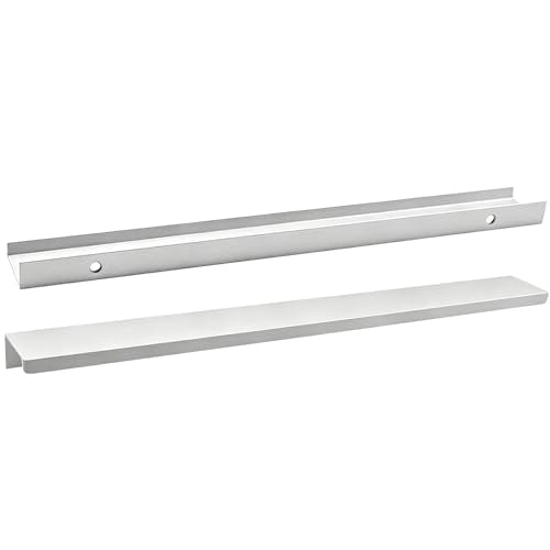 11.8 Inch Finger Pull 6Pcs, 8.82 Inch Hole Centers, Aluminum Alloy, Silver - color: Silver, size: 300mm/11.8", style: Straight Edge