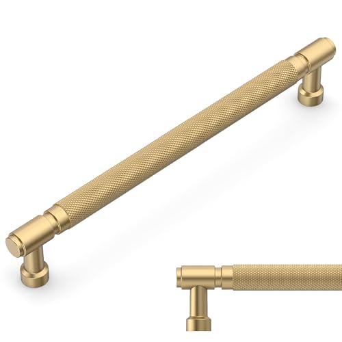 Amerdeco 10 Pack Champagne Bronze knurled Cabinet Pulls 7.5" - color: Champagne Bronze, size: 7.5" hole center