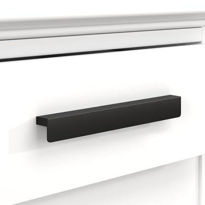 Peaha 10 Pack 10-1/16" Black Cabinet Handles Finger Edge Pulls for Cabinets - color: Black, size: 10-1/16" Hole Center