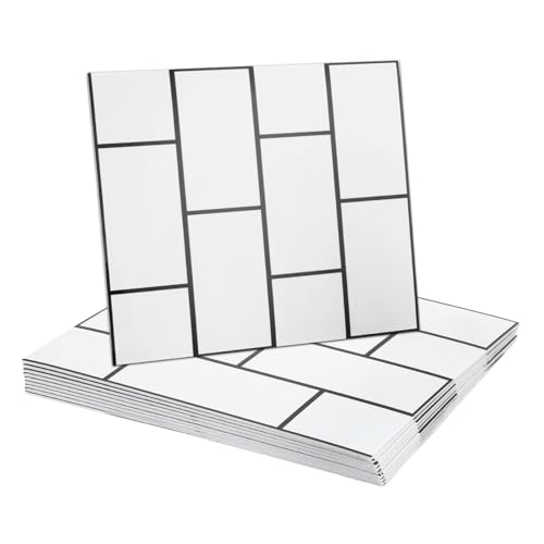 HARFINGTON Peel and Stick Marble Tiles 12"x12" PVC Waterproof Wall Panel