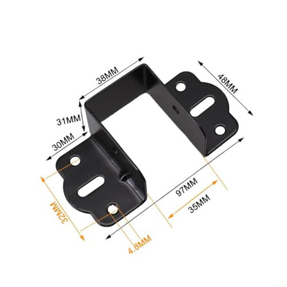 Bed Frame Center Support Brackets, Bed Frame Brackets Adapter U-Shape Bed Supporters Hardware For Headboard And Footboard(35mm) - size: 35mm