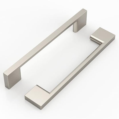 9BUILD 10 Pack Brushed Satin Nickel Cabinet Pulls 5 Inch Satin Nickel Kitchen Cabinet Handles, Cabinet Hardware for Cupboard Drawer Pulls - color: Brushed Satin Nickel, size: 5"/128MM Hole Center, style: 10 Pack