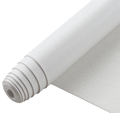 Picheng Smooth Faux Leather Sheets: 13.8"X53" Solid Soft Faux Leather Roll - color: White