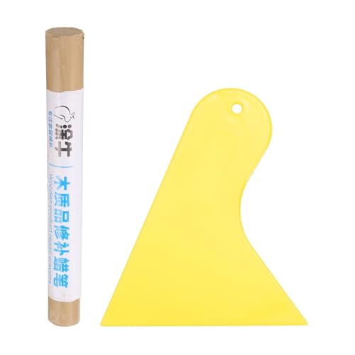 HARFINGTON Wood Filler Sticks Wood Furniture Scratch Repair Filler Sticks Furniture Touch Up Markers with Yellow Scraper for Wood Holes Wood Floor Table Door Cabinet, Space Grey - color: Space Grey