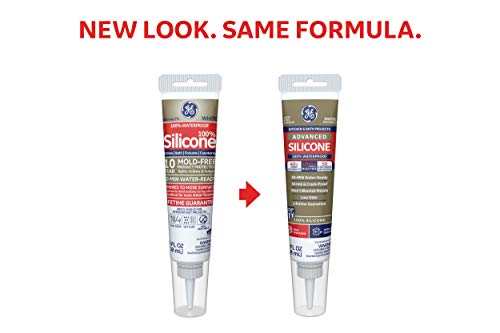 GE Sealants & Adhesives Advanced Silicone 2* Kitchen & Bath Sealant, 2.8oz, Clear
