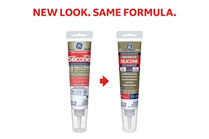GE Sealants & Adhesives Advanced Silicone 2* Kitchen & Bath Sealant, 2.8oz, Clear