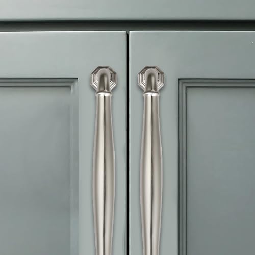 2 Pack 3 Inch Hole Center Brushed Satin Nickel Heavy Duty Solid Cabinet pulls Ideal for Dressers, Bathroom, cabinets, and Kitchens cabinets. - color: Brushed Satin Nickel, size: 3 Inch Hole Center, style: 2 Pack