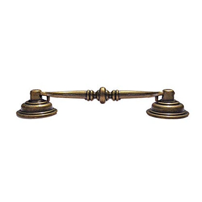 6-Pack 3 1/2 Inch Shabby Chic Drawer Pulls Handles Antique Bronze Kitchen Cabinet Drop Bail Pulls Handles (6, 3.5" Hole Center/Antique Brozne) - color: 3.5" Hole Center/Antique Brozne