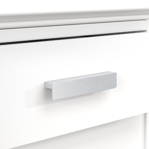 Peaha 10 Pack 5" Brushed Nickel Cabinet Handles Finger Pulls for Cabinets - color: Brushed Nickel, size: 5" Hole Center