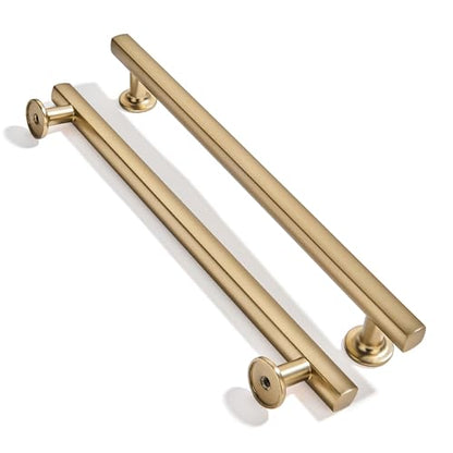khtumeware 10 Pack 6 Inch(152mm) Brushed Brass Cabinet Pulls Kitchen Solid Heavy Duty Brushed Gold Cabinet Pulls Kitchen Cabinet Hardware for Cupboard Drawer Handles Dresser Pulls - color: Brushed Brass, size: 6"(152mm)Hole Center