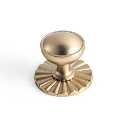 6Pack Champagne Bronze Cabinet Knobs with Backplate Drawer knobs - color: Champagne Bronze, style: Daisy