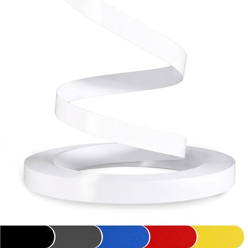 PVC Edge Banding, 1" x 25ft Glossy White Non Glued Veneer Edging for Table Cabinet Furniture Trim - color: White Gloss, size: 1 Inch