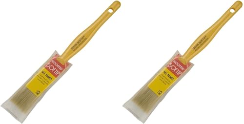 Wooster Brush Q3108-1 Softip Paintbrush, 1-Inch, White- Pack of 2 - size: 1-Inch- Pack of 2