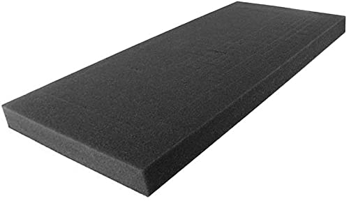 FoamRush 2" x 28" x 28" Charcoal High Density Upholstery Foam Cushion (Upholstery Sheet, Foam Padding, Seat Replacement, Chair Cushion Replacement, Square Foam, Wheelchair Seat Cushion) Made in USA - color: Charcoal Foam, size: (2" x 28" x 28")