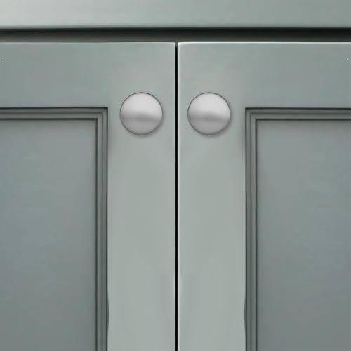1-1/4 Inch(32mm) Diameter 10 Pack Brushed Nickel Cabinet Knobs Solid Heavy Duty Cabinet Hardware for Drawers Dressers Bathrooms - color: Brushed Satin Nickel, size: 1-1/4 Inch(32mm)Diameter