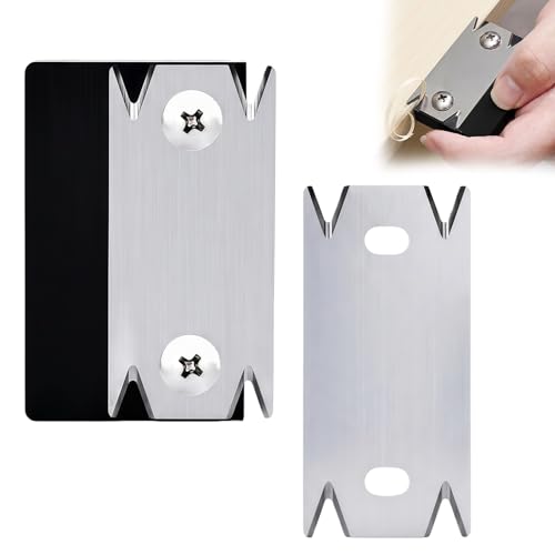 Edge Banding Trimmer,Blade Veneer Edge Trimmer with 1 Replacement Blade for Woodworking,Hand Planer Edge Bander for Burrs,Edge Corner Planer,Wood Chamfering Fillet Scraper - size: 1 pcs with 1 blade