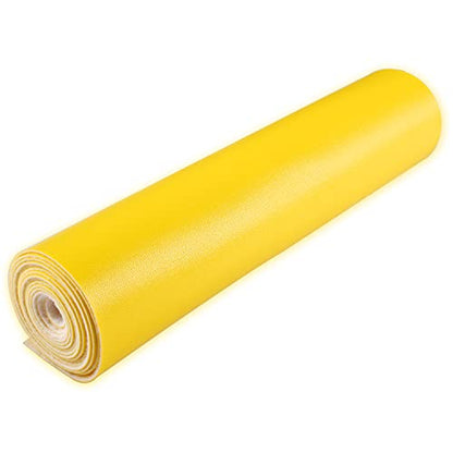 HGUAN Smooth Solid Color Yellow Faux Leather 12"X53"(30cmX135cm),Faux Leather Sheets Roll Very Suitable for Making Crafts, Leather Earrings, Bows,Sewing (Yellow) - color: Yellow