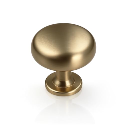 12 Pack Solid Kitchen Cabinet Knob,Champagne Copper Cupboard Dresser Knob, Diameter:1-1/5" - color: Champagne Copper