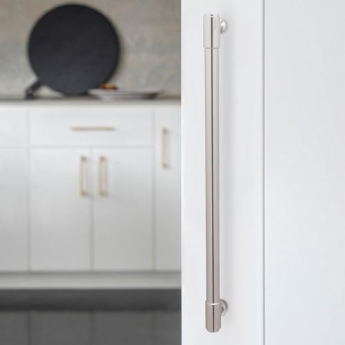 10 Pack 10 Inch(254mm) Cabinet Pulls Brushed Satin Nickel Kitchen Cabinet Pulls Alloy Drawer Pulls Solid Cabinet Hardware - color: Brushed Satin Nickel, size: 10'' Hole Center(254mm)