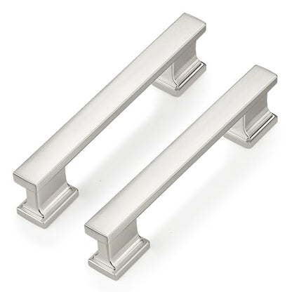 Probrico 10 Pack Brushed Nickel Cabinet Pulls 3 Inch(76mm) Hole Center, Satin Nickel Kitchen Cabinet Hardware, Dresser Drawer Pulls for Cabinet Kitchen Cupboard - color: Brushed Nickel, size: 3 inch hole center