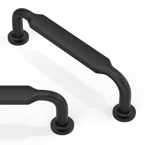10 Pack Matte Black Cabinet Pulls 3.75 Inch(96mm) Kitchen Cabinet Handles Solid Zinc Alloy Cabinet Hardware Drawer Pulls - color: Matte Black, size: 3.75" Hole Center